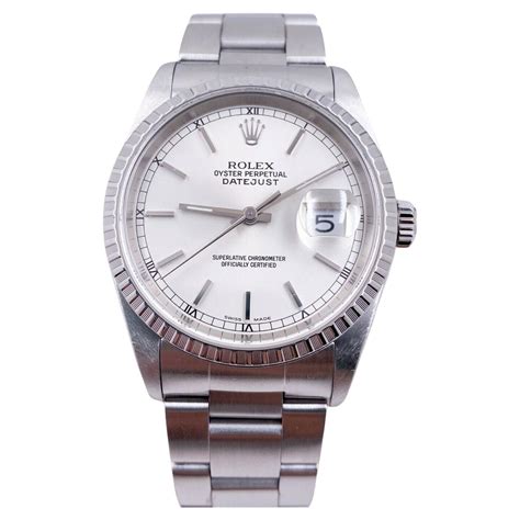 Rolex Datejust 16220 Stainless Steel Double Signature King 